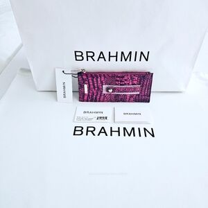 NWT Brahmin VOLTAGE VIOLET Credit Card Wallet